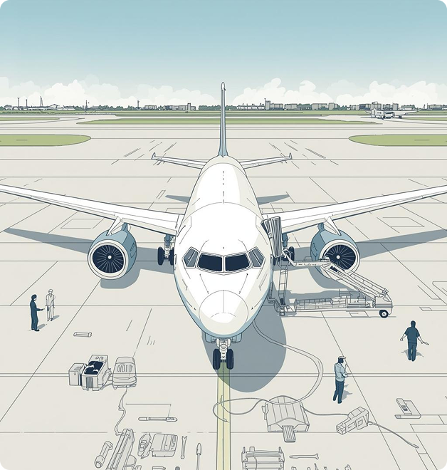 Aircraft front technical support